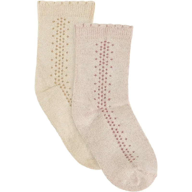 Minymo Burnished Lilac Ankle Socks Solid 2-Pack 1