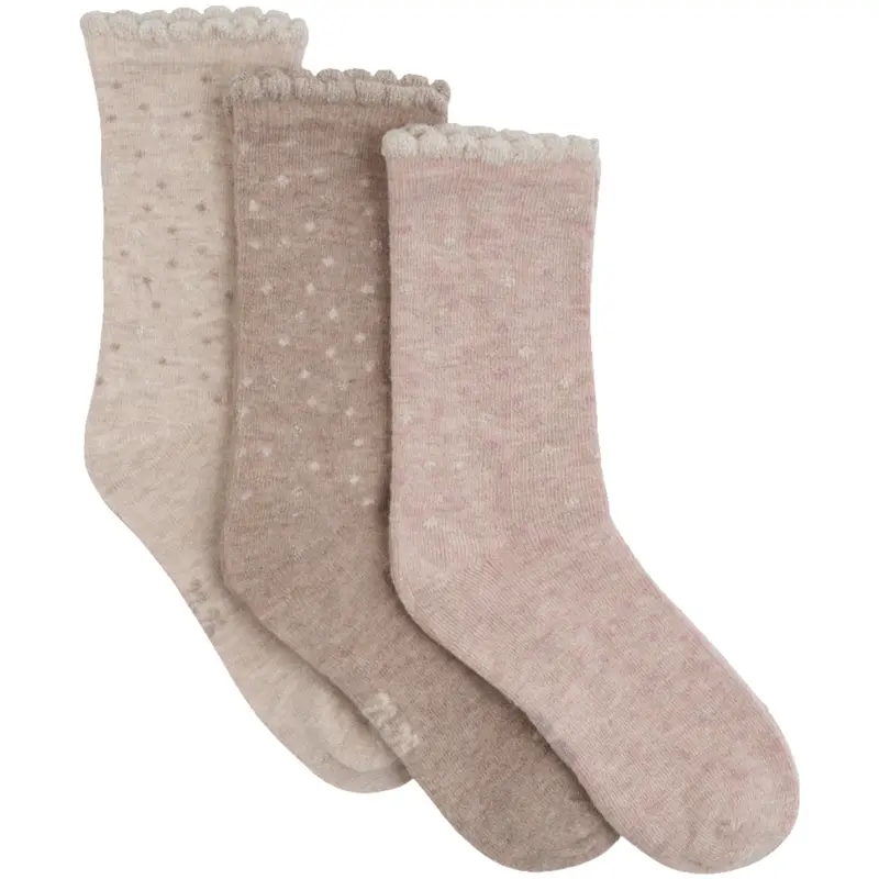 Minymo Burnished Lilac Wool Socks 3-Pack 1