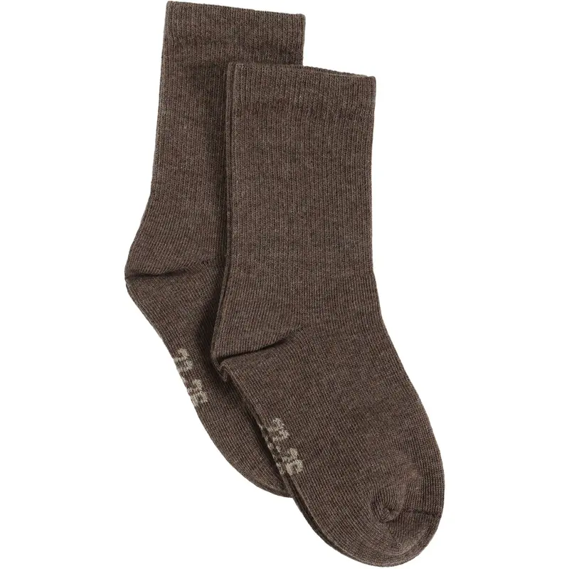 Minymo Chestnut Melange Perfect Basic Socks (2-Pack) 1