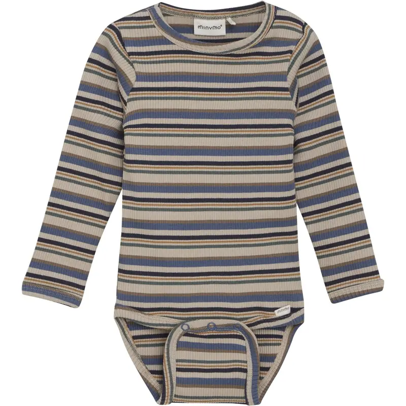Minymo China Blue Body Ls Y/D Rib 1
