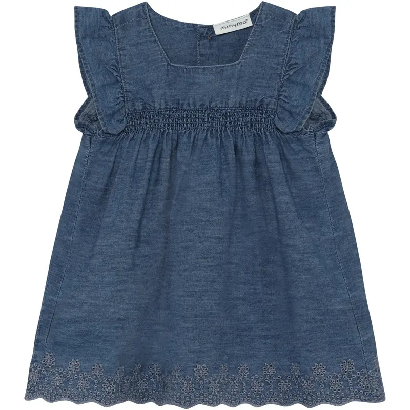 Minymo Faded Denim Dress Ss Chambray 1