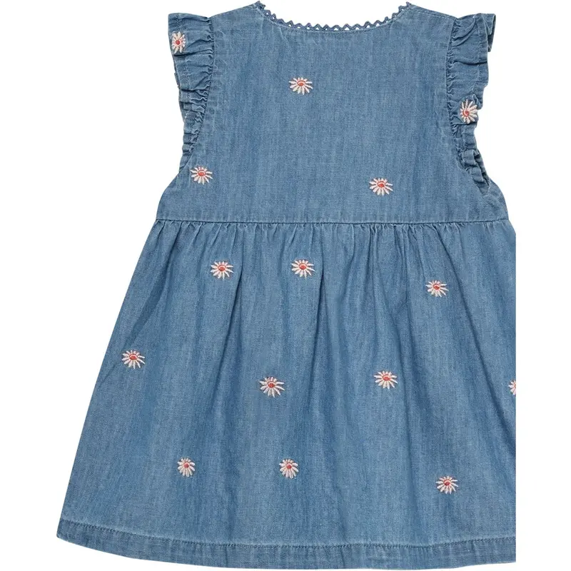 Minymo Faded Denim Dress Ss Emb. Chambray 2