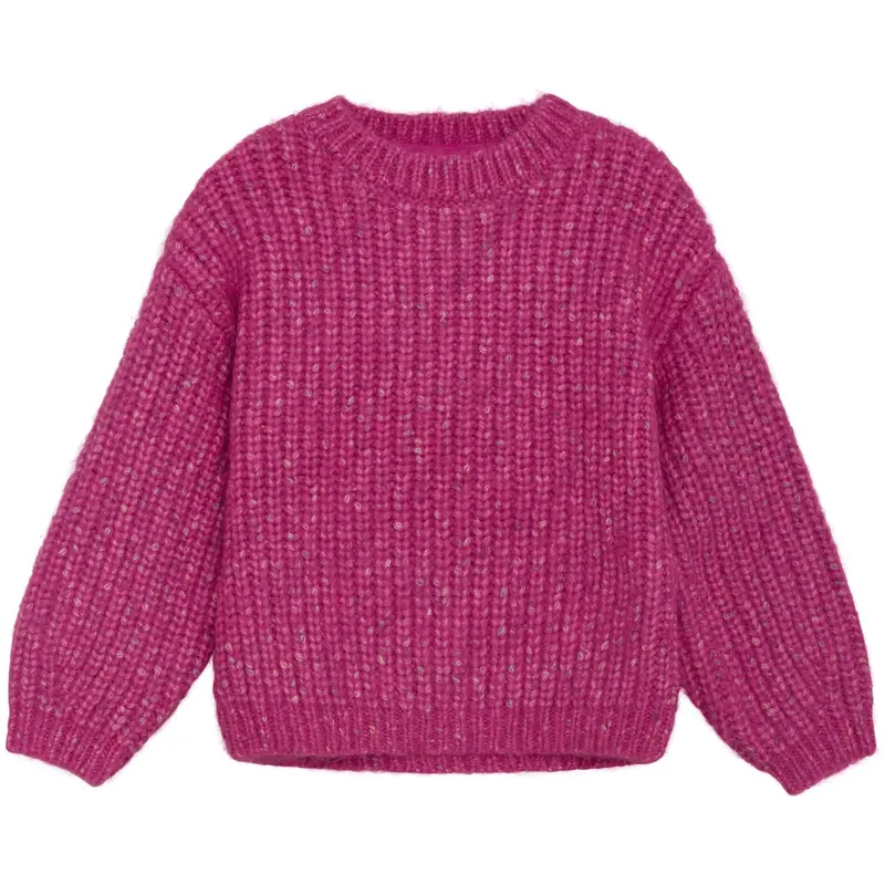 Minymo Fuchsia Fedora Pullover Knit 1