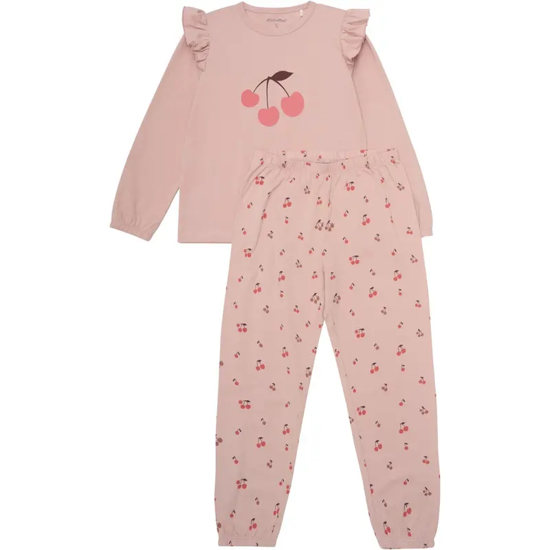 Minymo Misty Rose Pajamas Ls Set Aop 1