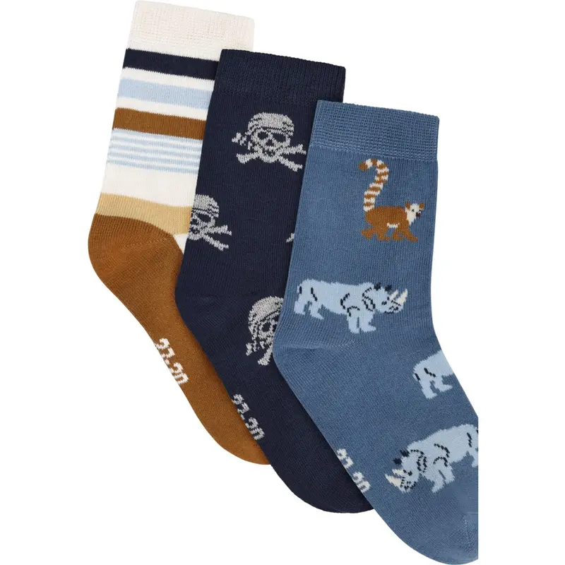 Minymo Odyssey Gray 3-Pack Socks 1