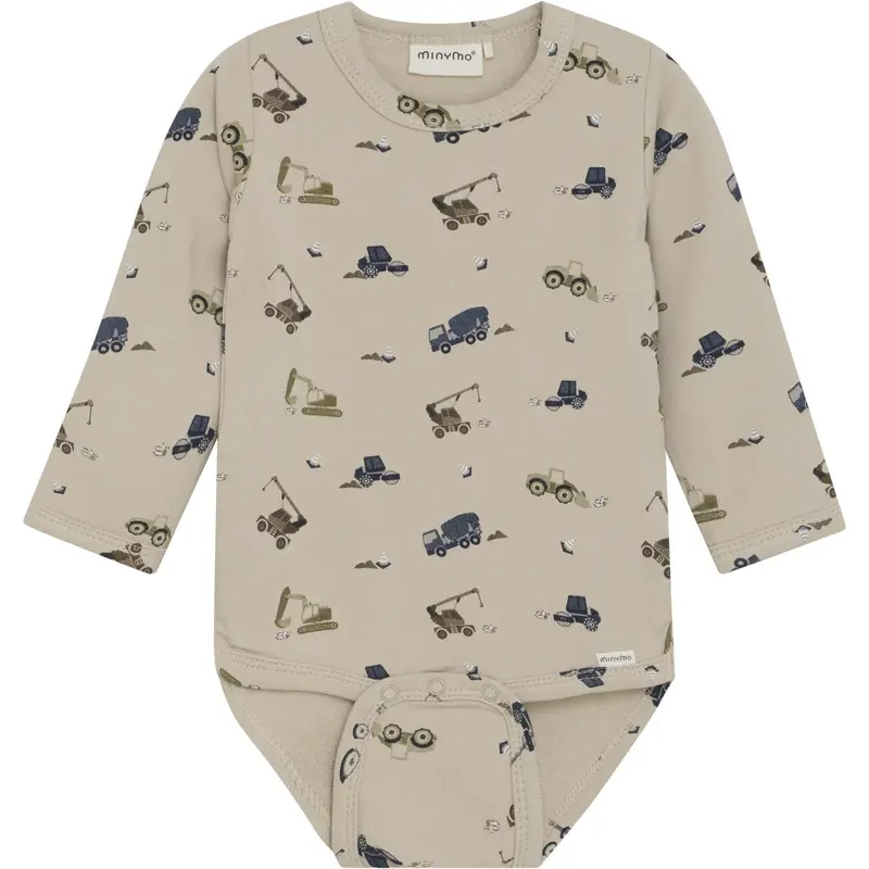 Minymo Oxford Tan Body Ls Aop Sweat 1