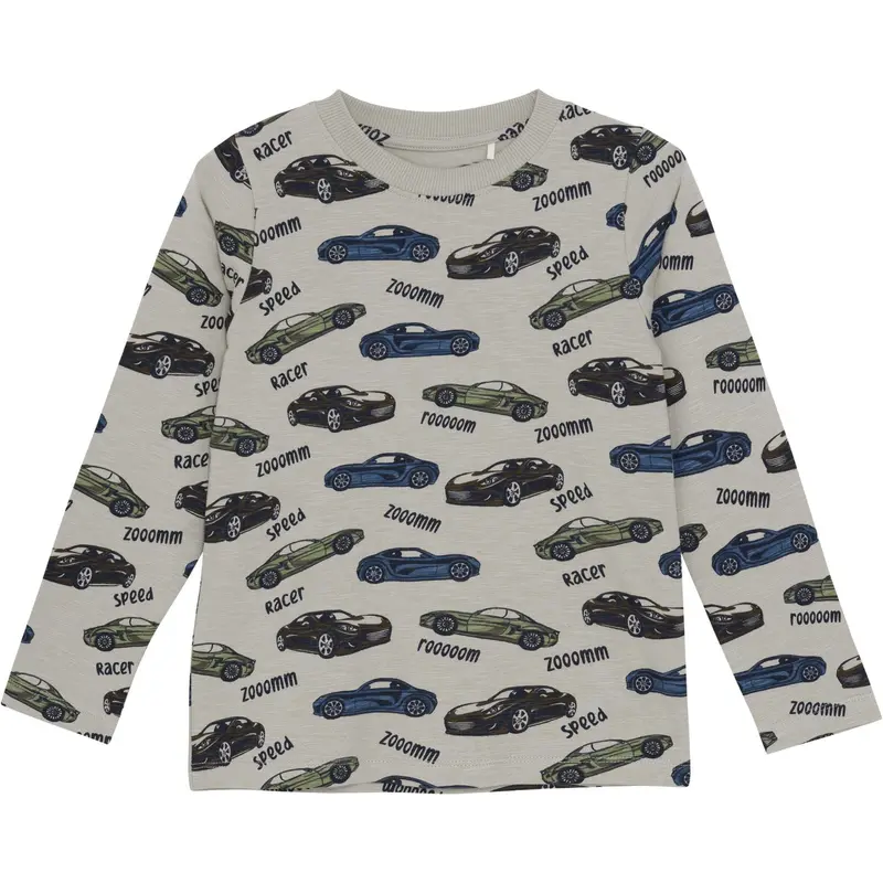 Minymo Oxford Tan T-Shirt Ls Aop 1
