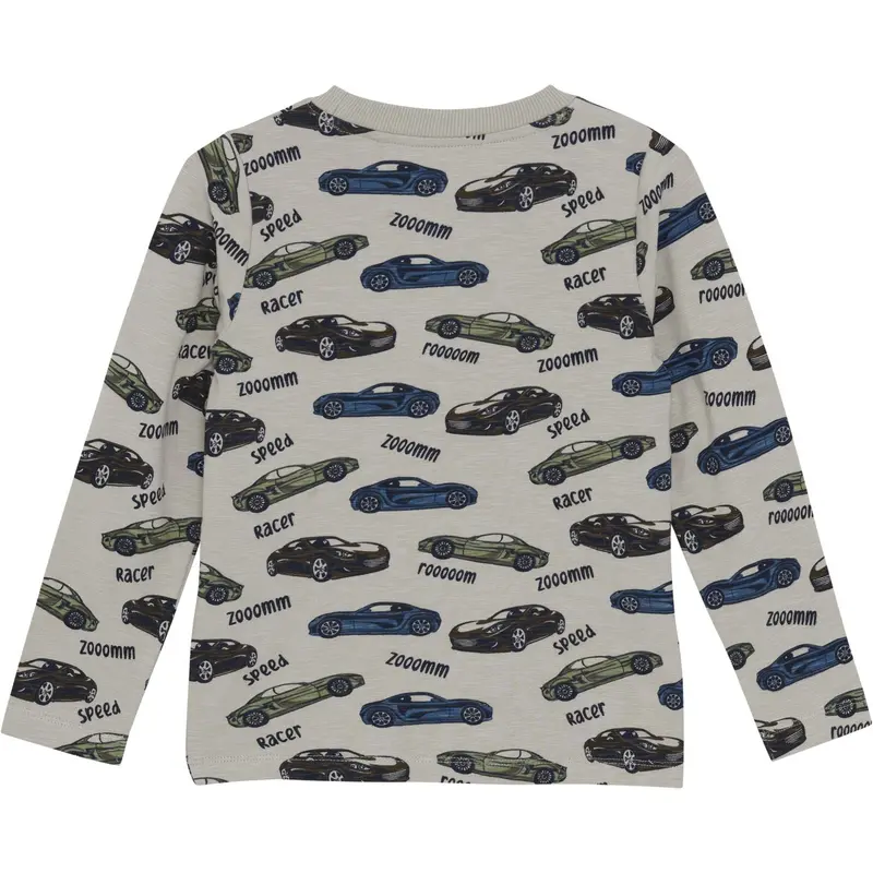 Minymo Oxford Tan T-Shirt Ls Aop 3