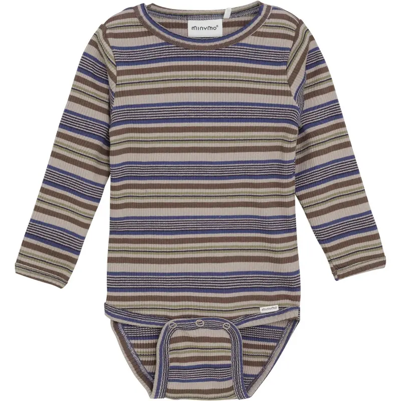 Minymo Parisian Night Body Ls Y/D Rib 1