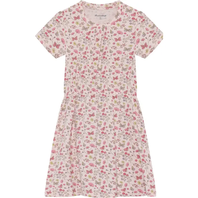 Minymo Raindrops On Roses Dress Ss Aop 1