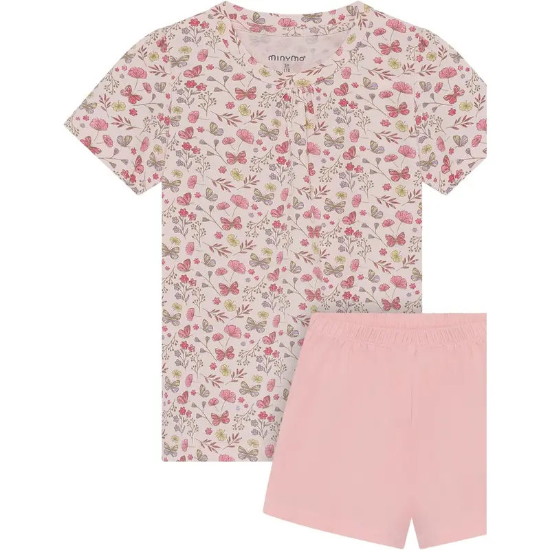 Minymo Raindrops On Roses T-Shirt+Short Set Aop 1