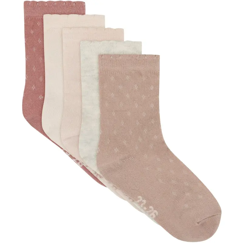 Minymo Rugby Tan Socks W. Knit 5-Pack 1