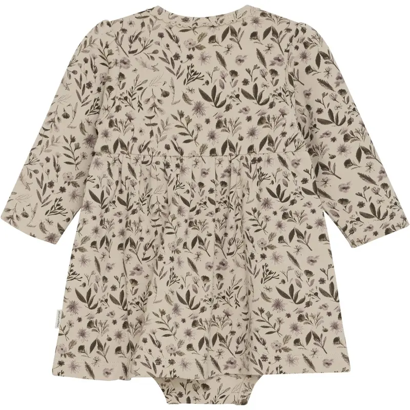 Minymo Smoke Gray Dress Ls Aop Sweat 3
