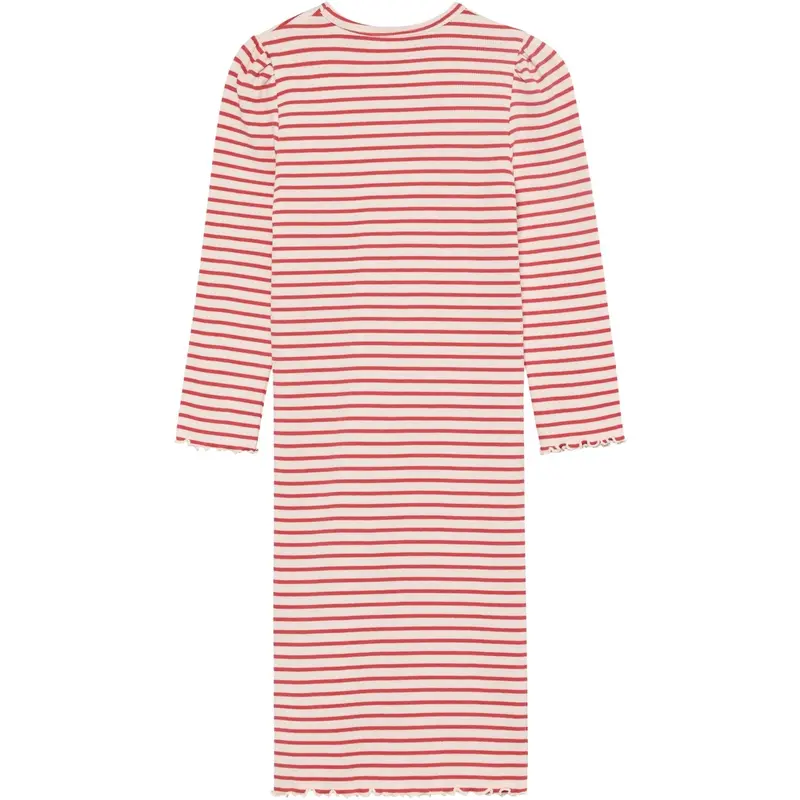 Minymo Spiced Coral Dress Ls Rib 4