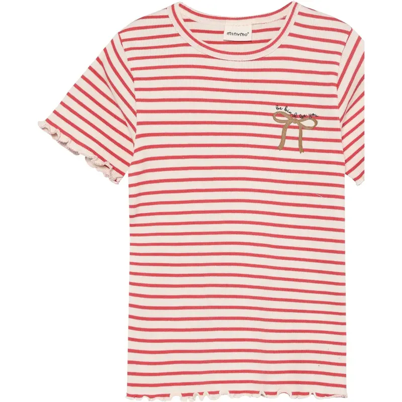 Minymo Spiced Coral T-Shirt Ss Rib 3