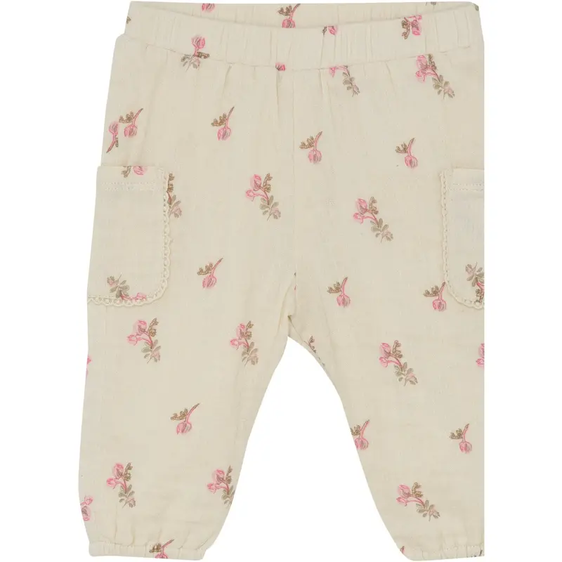 Minymo White Swan Pants Aop 1