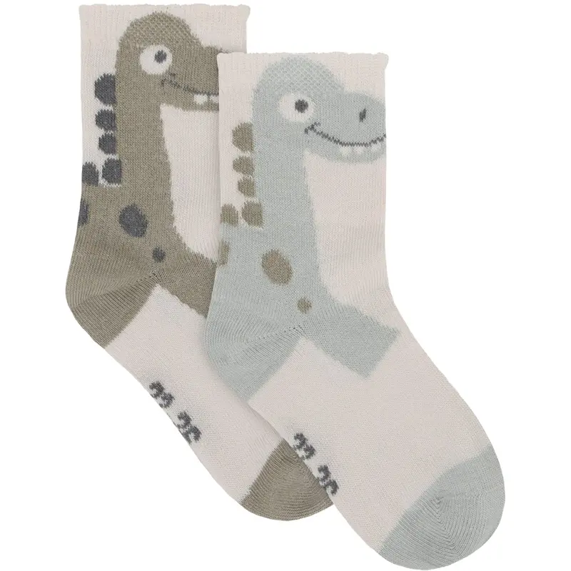 Minymo Willam Gray Socks W. 3D Effect 2-Pack 1