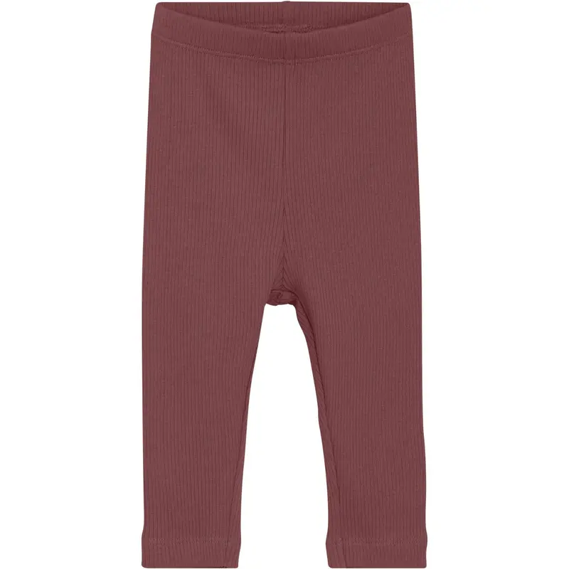 Minymo Withered Rose Leggings Rib 1