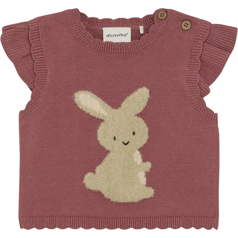 Minymo Withered Rose Vest Knit 1