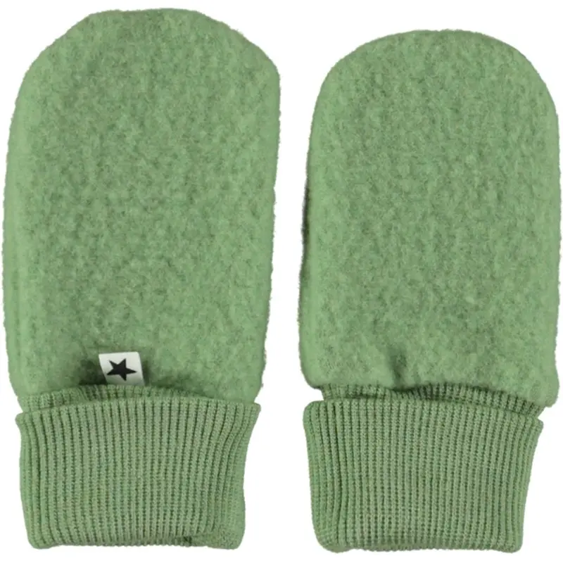 Molo Moss Green Ufo Mittens 1