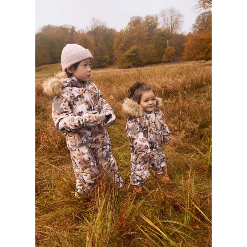 Molo Playing Foxes Pyxis Fur Baby Snowsuit 2