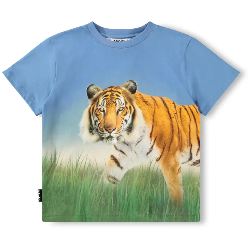 Molo Tiger On Blue Rubin T-Shirt 1