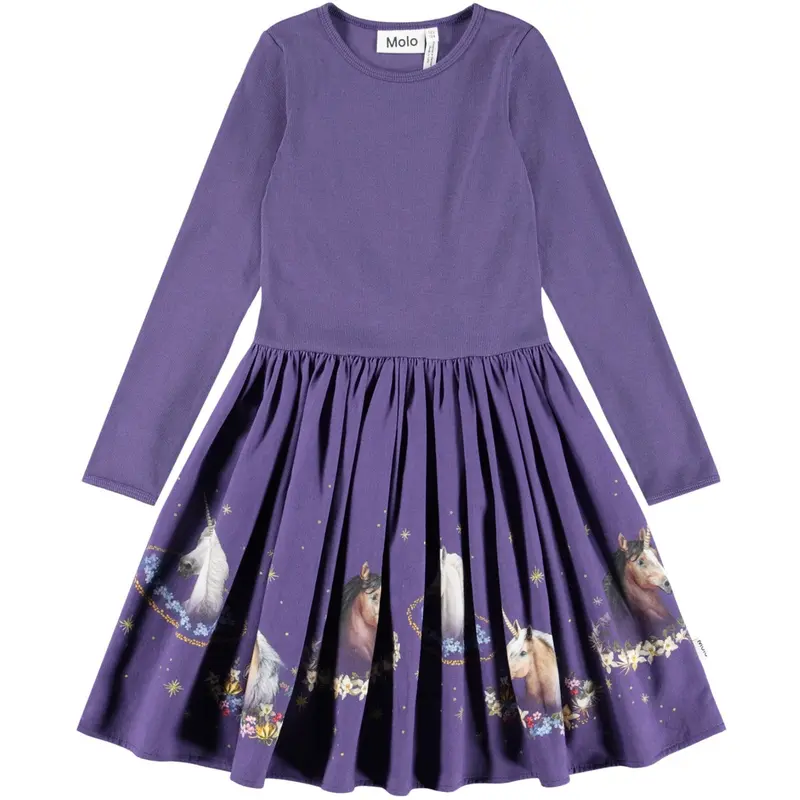 Molo Unicorn Cosmos Casie Warm Dress Ls 1