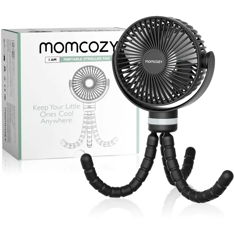 Momcozy Black Portable Stroller Fan 1