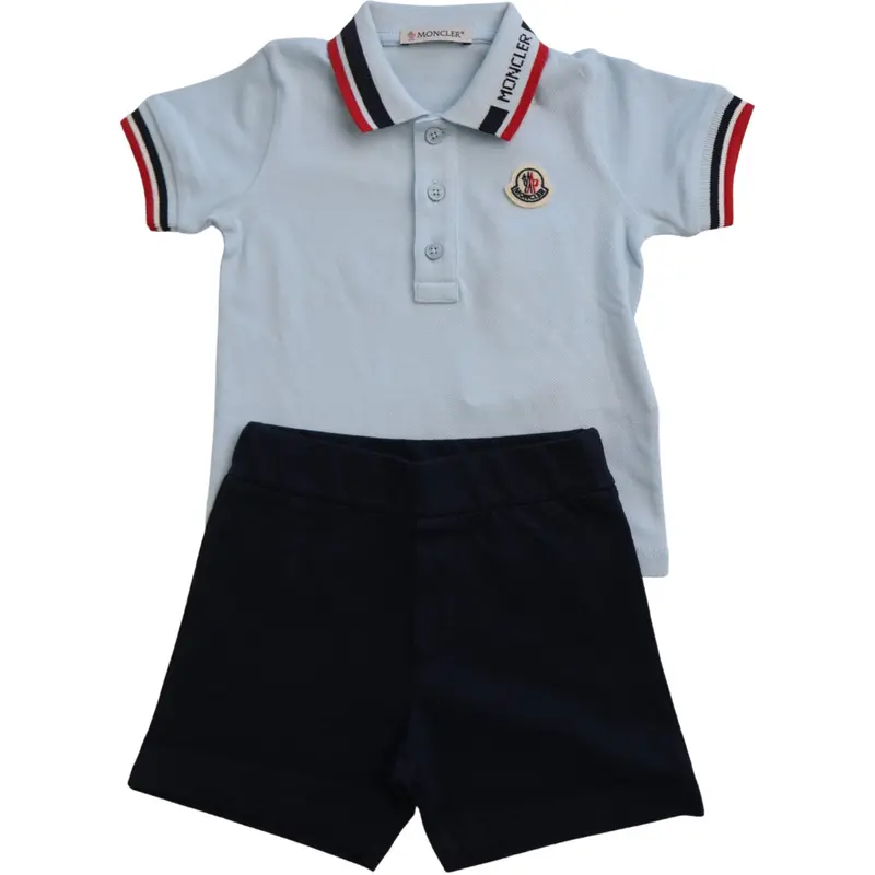 Moncler Dark Blue Knitwear Clothing Ensemble Set 1