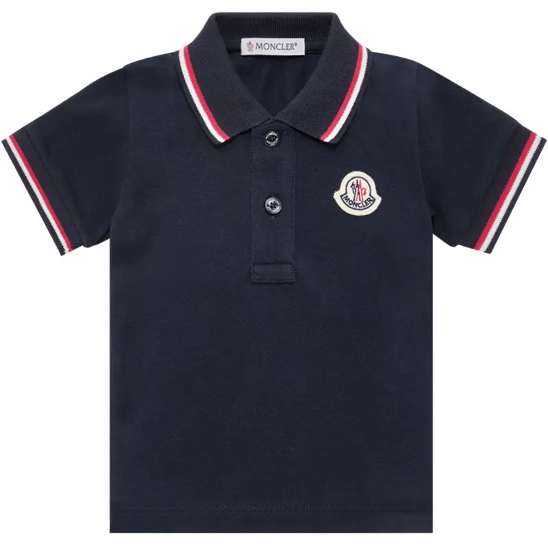 Moncler Navy Ss Polo 1