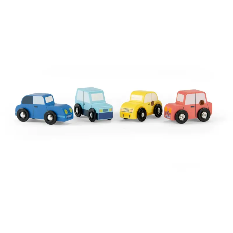 Moulin Roty 4 Wooden Cars - Avenue Du Moulin 1