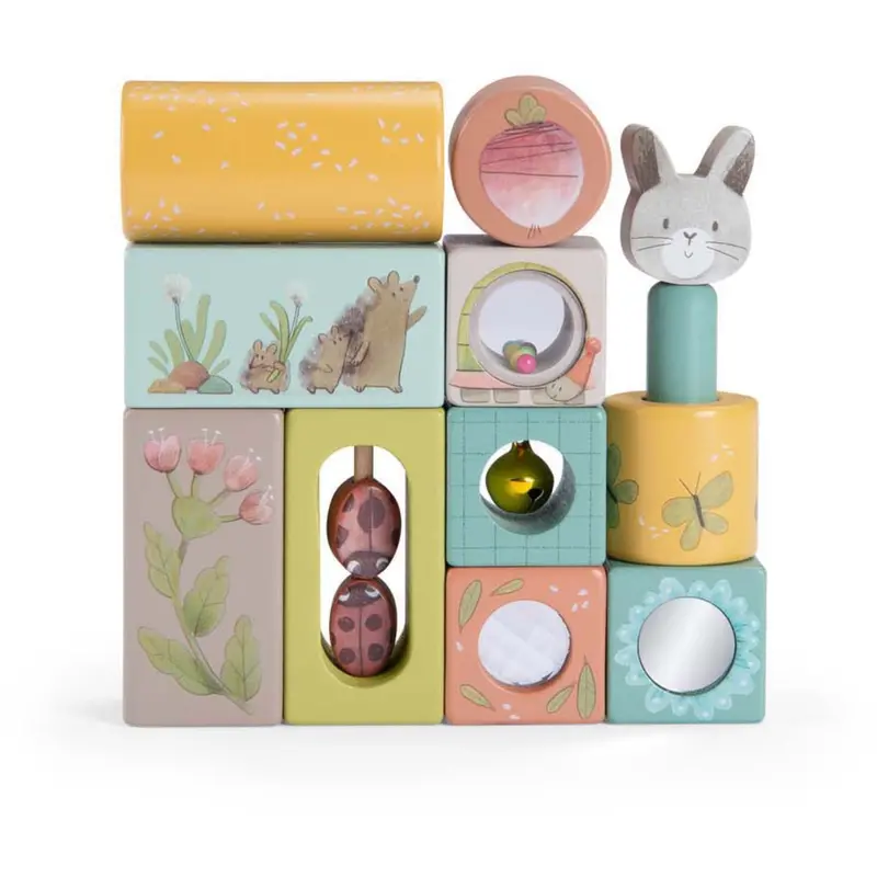 Moulin Roty Activity Bricks - Trois Petits Lapins 1