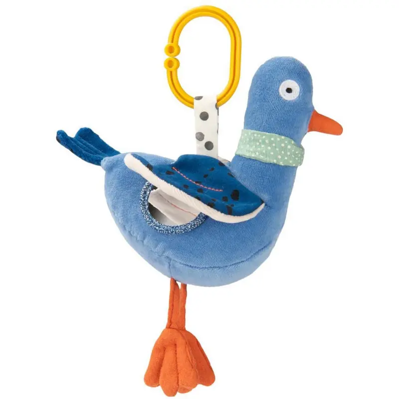Moulin Roty Activity Stuffed Animal With Hanger Michel Puce & Pilou 1