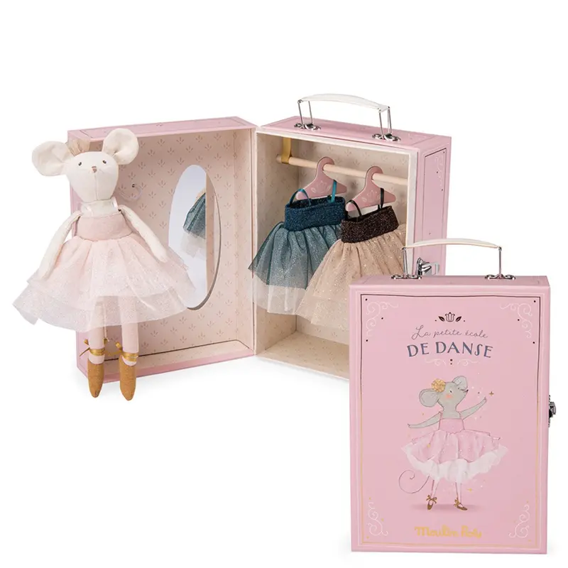 Moulin Roty Ballerina Mouse In Suitcase 26 Cm - Suzie's Wardrobe 1