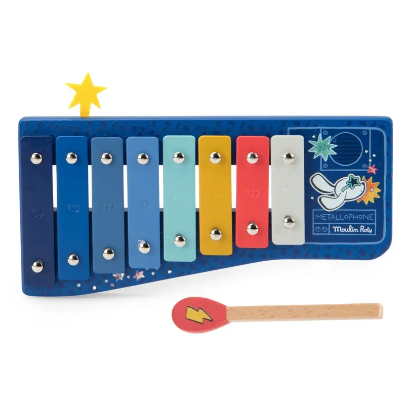 Moulin Roty Musical Instruments - Xylophone - Puce & Pilou 1