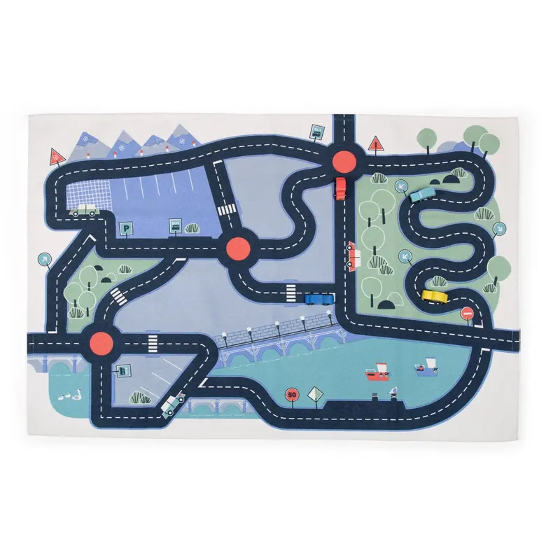 Moulin Roty Play Mat With Car Track - Avenue Du Moulin 1