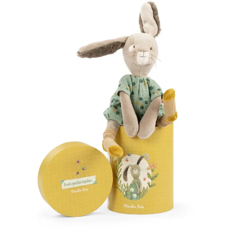 Moulin Roty Rabbit Sauge 34 Cm - Trois Petits Lapins 1