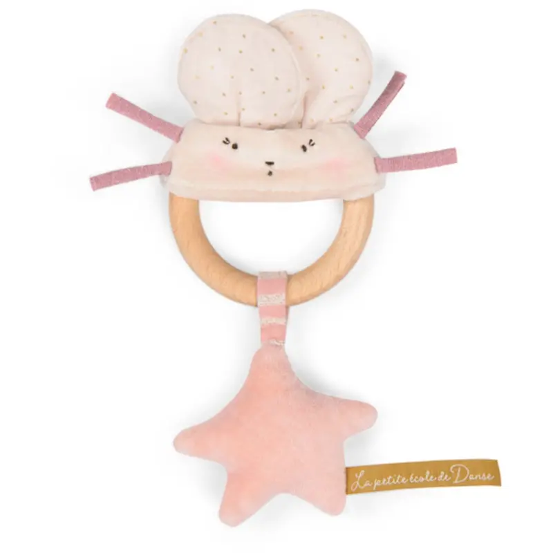 Moulin Roty Rattle In Wood - Mice - La Petite Ecole De Danse 1