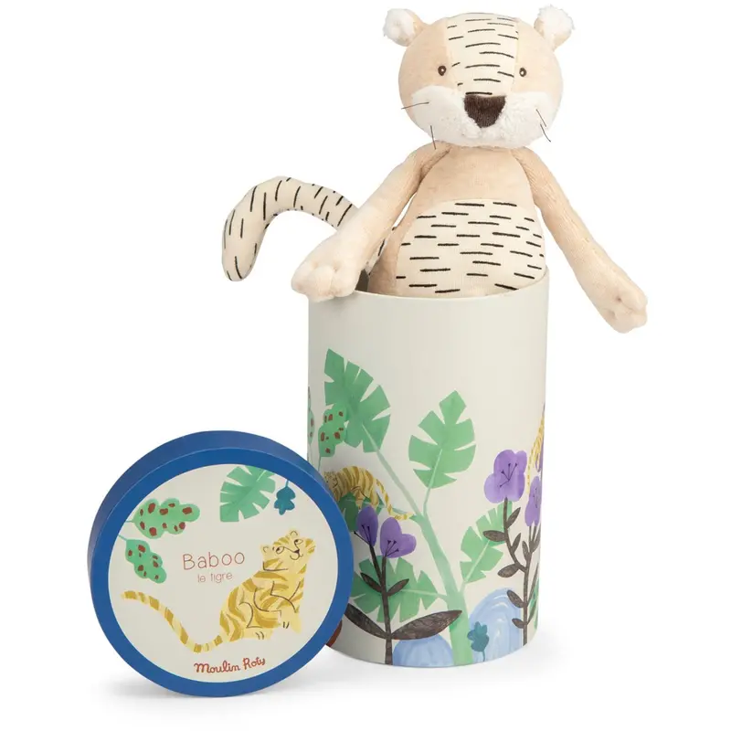 Moulin Roty Soft Toy - Baboo The Tiger 34 Cm - La Forêt Mawa 1