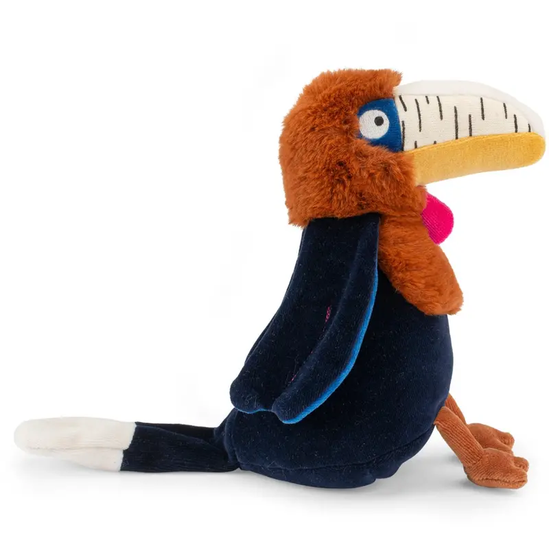 Moulin Roty Soft Toy With Musical Winding - Lychee Hornbill 25 Cm - La Forêt Mawa 1