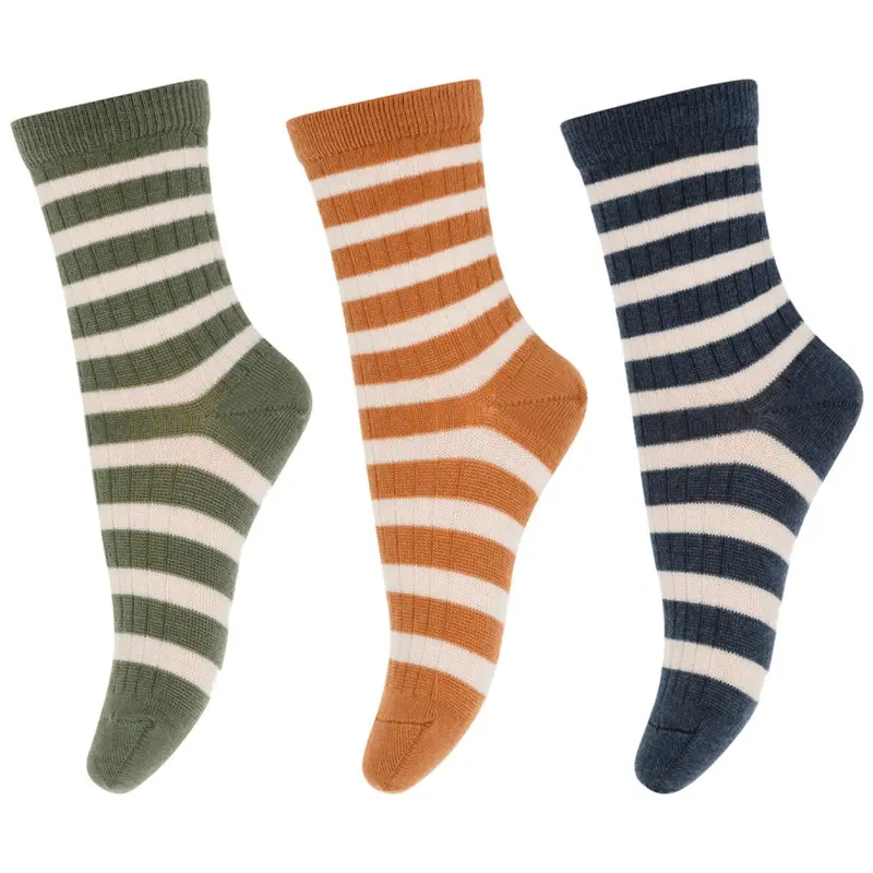 Mp Danmark Brown Melange Elis Socks 3-Pack 1