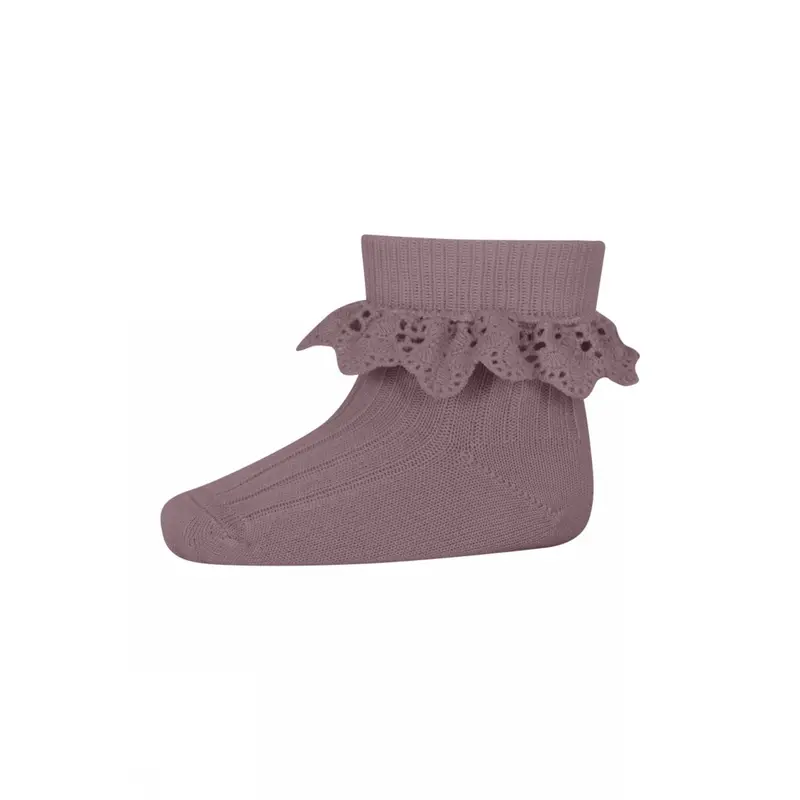 Mp Danmark Dark Purple Dove Lea Socks Lace 1
