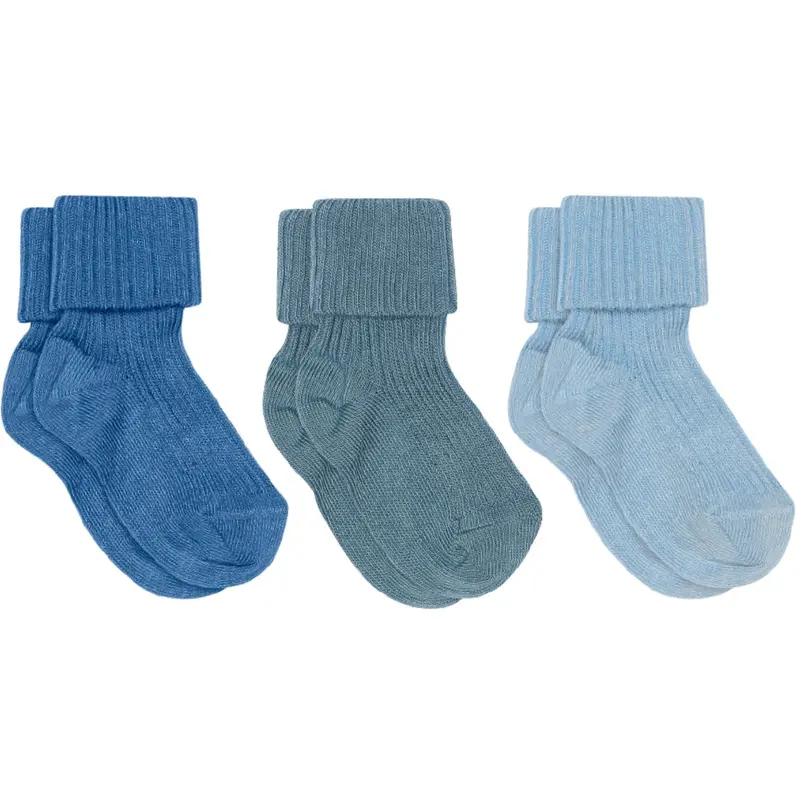 Mp Danmark High Tide Cotton Rib Baby Socks - 3-Pack 1