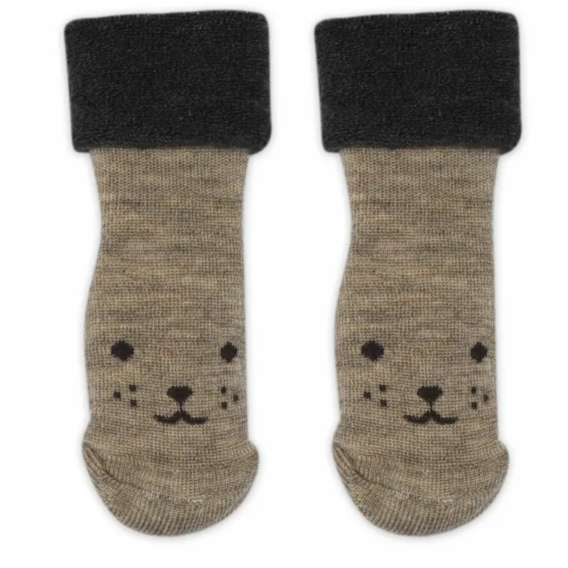 Mp Danmark Light Brown Melange Arven Socks 1