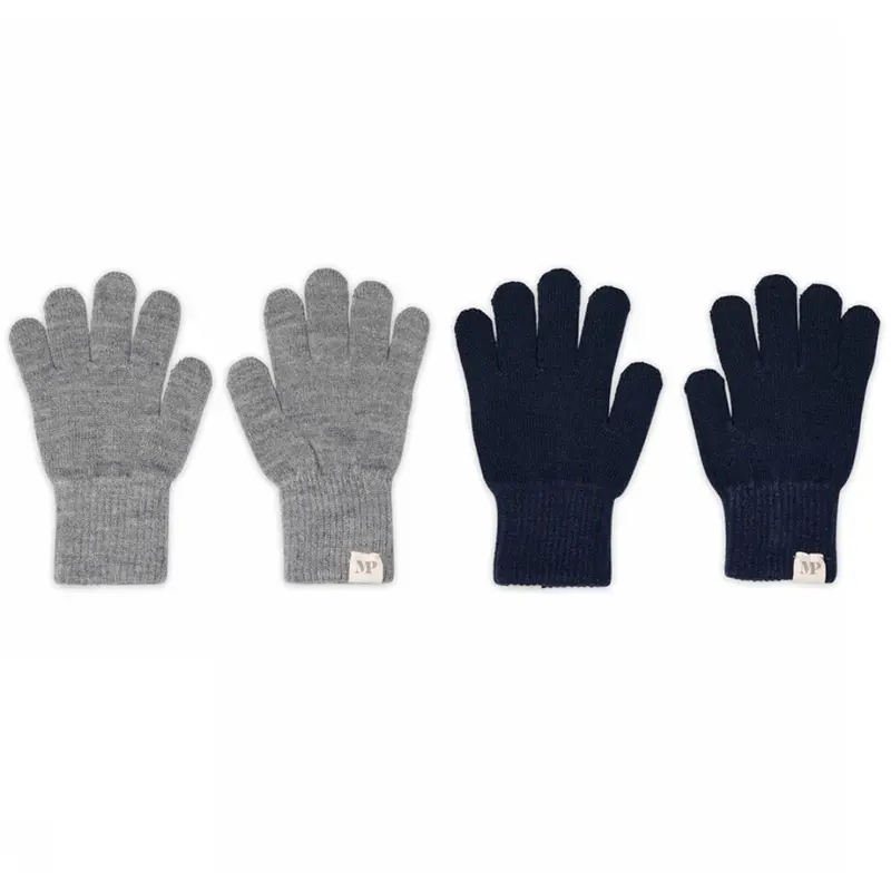 Mp Danmark Mix Light Grey Mel Blue Comfy Gloves 2-Pack 1