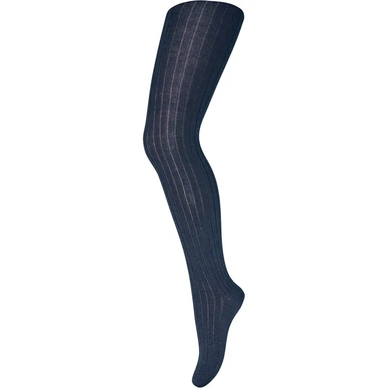 Mp Danmark Navy Wool Rib Tights 1