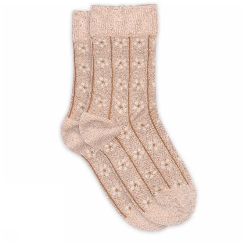 Mp Danmark Rose Dust Oline Glitter Socks 1