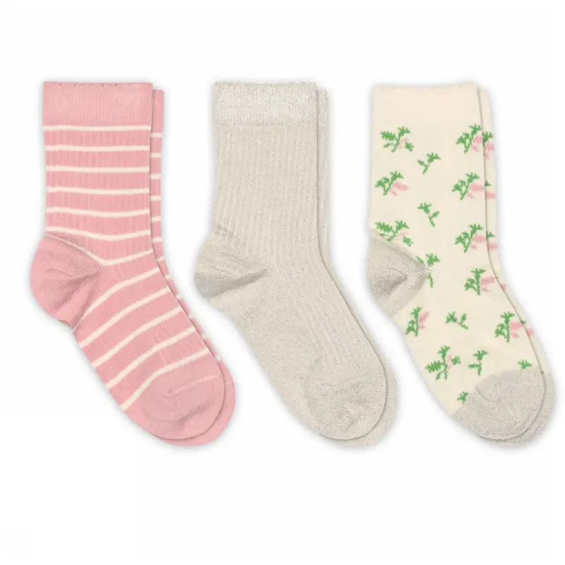 Mp Danmark Silver Pink Thora Socks - 3-Pack 1