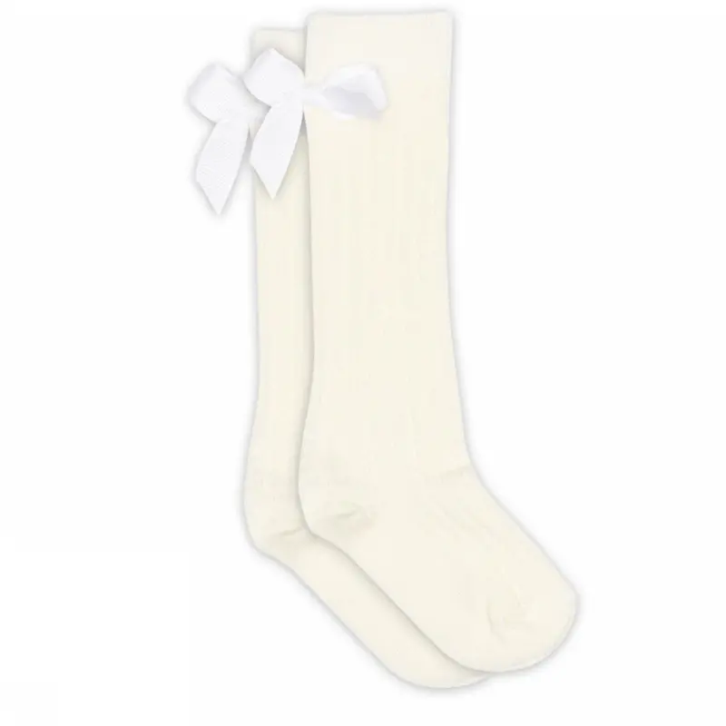 Mp Danmark Snow White Liva Knee Socks - Bow 1