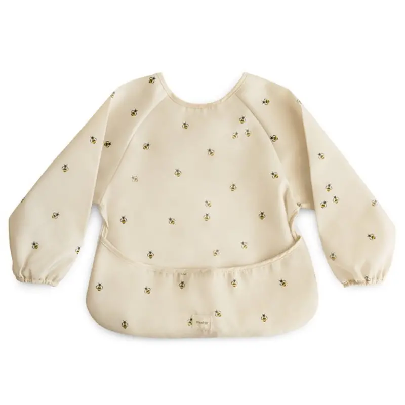 Mushie Bees Long Sleeve Bib 1